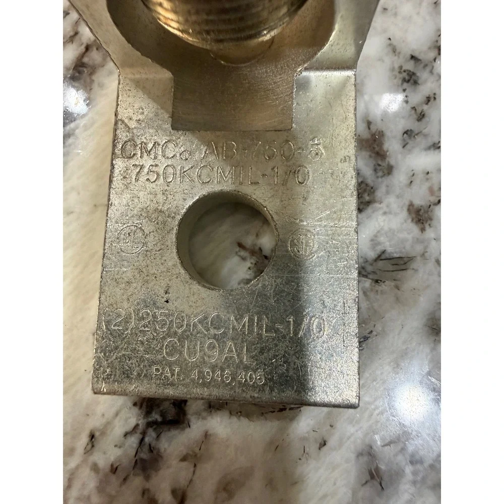 CMC AB-750-5 750KCMIL-1/0 CU9AL Connector Lug Electrical Terminal‎ Aluminum